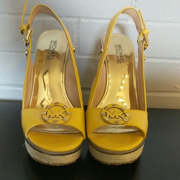 michael kors yellow shoes